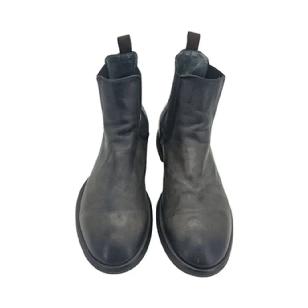 Sturlini Chelsea Boots Mens EU 42 US 9 Black Leather Ankle Casual Pull On Boots